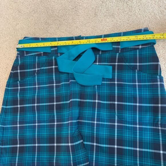 Nike golf blue plaid check skirt Sz 10 NWOT belted pockets - Picture 8 of 11